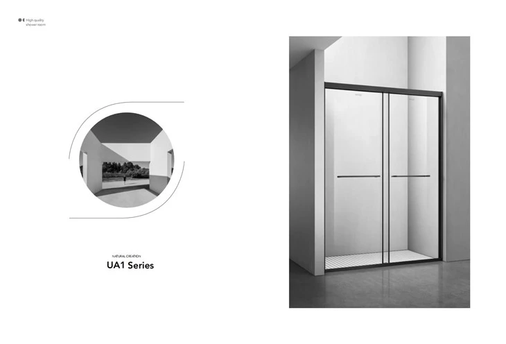 Two Stainless Steel Sliding Shower Doors With One Shower Room